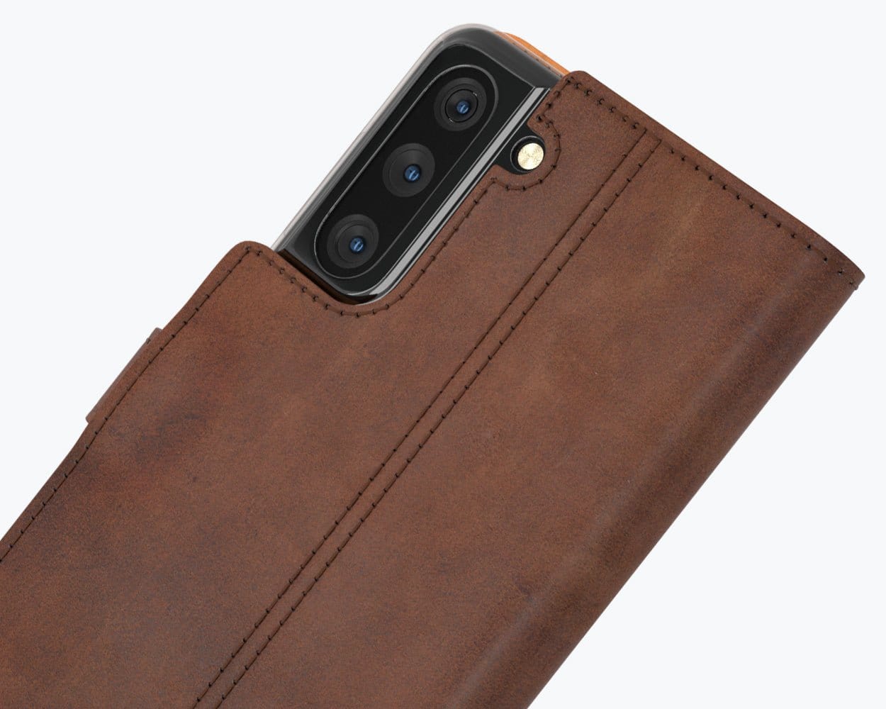 Samsung Galaxy S21 - Vintage Leather Wallet Grey Samsung Galaxy S21 - Snakehive UK